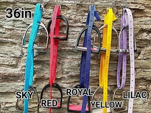 36" WEB STIRRUP LEATHERS with LOTS of HOLES  PAIR 36in webbing 3/4in WIDE - Picture 1 of 28