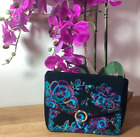 Designer Matthew Williamson Butterly Bag in Suede Leather Embroidered