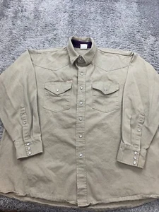 Rasco FR Shirt Mens 3XL XXXL Long Flame Fire Resistant Pearl Snap Workwear Vtg - Picture 1 of 10