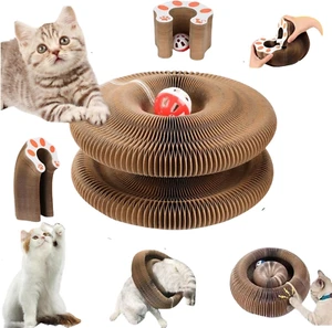Kitty Kurlz Cat Toy,Magic Organ Cat Scratching Board Toy, Reversible Infinity St - Picture 1 of 12