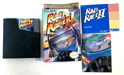 Rad Racer II 2 Nintendo NES CIB Complete Manual Box Cartridge SQUARE Authentic - Image 1 of 4