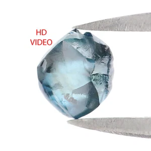 0.98 CT Natural Loose Rough Cut Diamond 5.75 MM Blue Color Rough Diamond QLB2326 - Picture 1 of 8