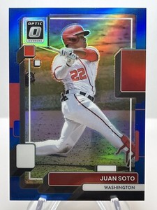 2022 Donruss Optic Juan Soto #191 Blue Prizm SP 42/75