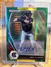 WES CLARKE 2021 Panini Prizm Draft Picks Green Hyper Prizm #PDP40 Brewers