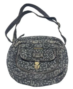 Joe Boxer purse handbag black gray adjustable handle edging buckle strap READ - Picture 1 of 10
