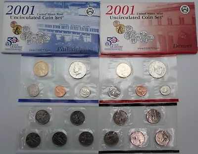 2001 - P&D Uncirculated US Mint Coin Set in OGP - Image 1 of 4