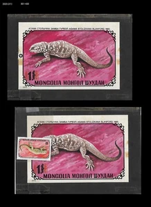 Reptile,Wildlife,Nature,Mongolia 1985 Adopted Artwork,Drawing,Thematic Philately - Bild 1 von 1