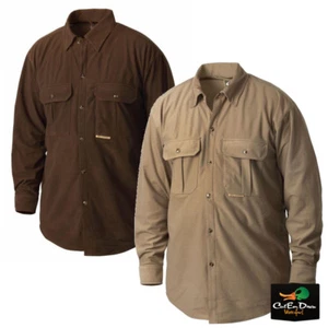 DRAKE WATERFOWL SYSTEMS THREE 3 POCKET MICRO FLEECE LONG SLEEVE BUTTON UP SHIRT - Picture 1 of 3