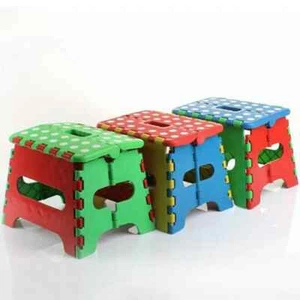 Foldable Kids Step Stool with Handle Lightweight Durable Non-Slip Plastic 7" - Picture 1 of 12
