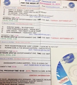 RADIO SHOW:BLUES DELUXE 9/19/10 TODD RUNDGREN/ NAZZ,RICK DERRINGER,JIMMIE VAUGHN - Imagen 1 de 1
