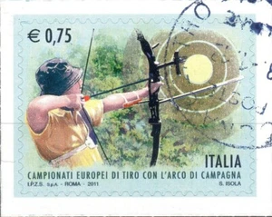 2011 italia repubblica Campionati Europei di Tiro con l'Arco usata - Picture 1 of 1