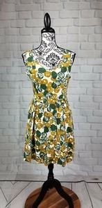 Twenty one women's size medium zip back sleeveless floral print dress lined b21s - Picture 1 of 10