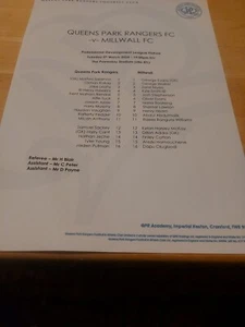QPR U21 v Millwall U21 5/3/24 - Picture 1 of 1
