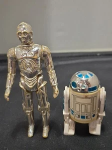 1977 Vintage Star Wars R2-D2 Solid Dome C-3PO Action Figuren Lot Original Kenner - Bild 1 von 20