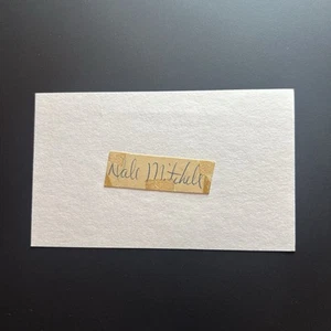 Dale Mitchell Signed Index Card Cut - Picture 1 of 1