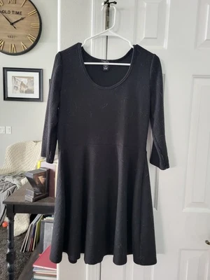 Vestido Camisa Longa Preto Algodão Manga Curta Tamanho M Feminino - Imagem 1 de 2