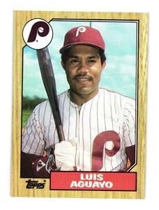 1987 Topps #755 Luis Aguayo Philadelphia Phillies - Picture 1 of 2