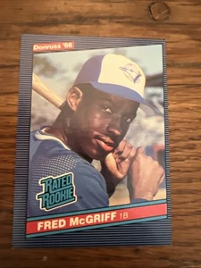 Carta Baseball 1986 Donruss #28 Fred McGriff Rated Rookie - Foto 1 di 2