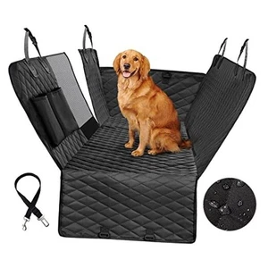 Dog Seat Cover for Back Seat, 100% Waterproof with Mesh Window, Standard Black - Picture 1 of 8