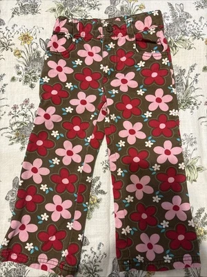 Vintage Toddler Girls Healthtex Floral Elastic Waist Paperbag Pants Size 3T - Image 1 of 4