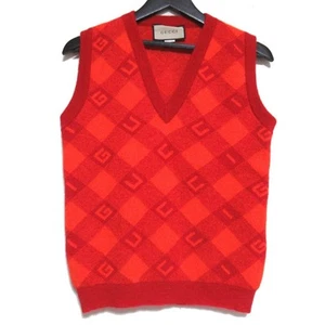 Gucci 22Ss Checkered Mohair V-Neck Pullover Knit Vest 650397 Xkbm8 -Hr - Bild 1 von 6
