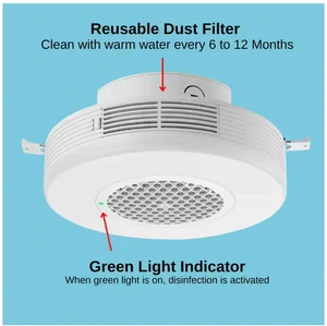 SILENTAIRE 8 in. Canless Integrated LED Recessed Light Trim Plasma Air Disinfect - Picture 1 of 13