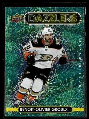 2021-22 Upper Deck Extended Series Dazzlers Green #DZ-102 Benoit-Olivier Groulx - Image 1 of 2