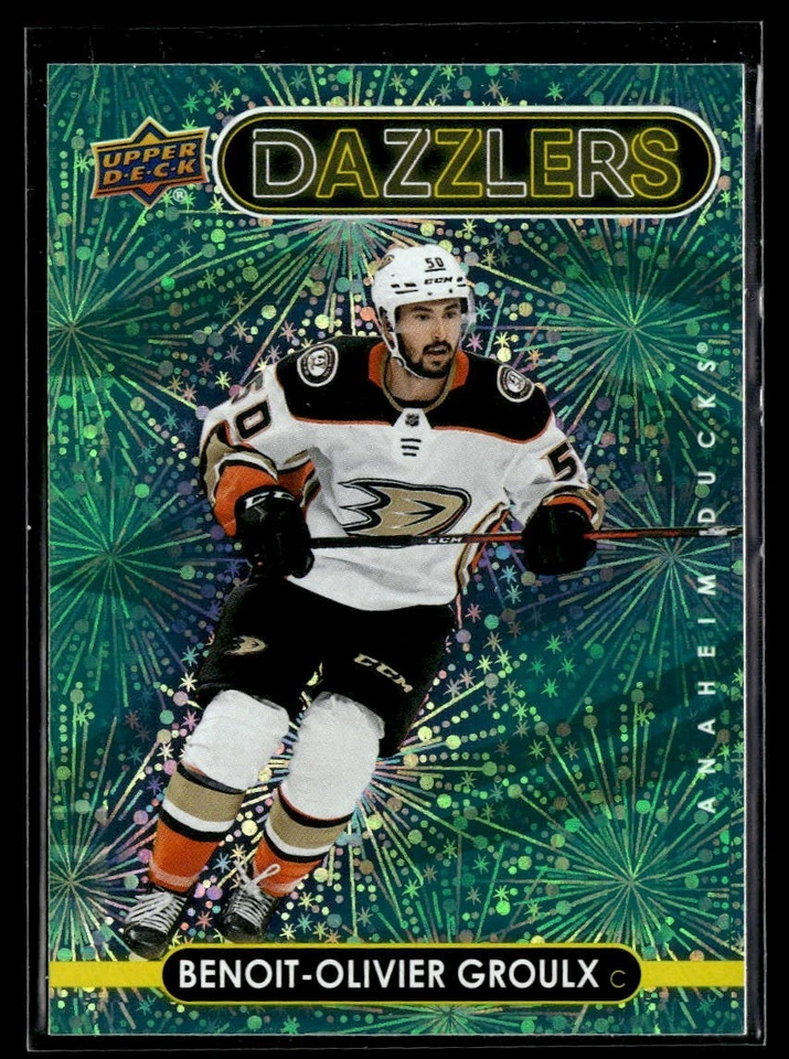 2021-22 Upper Deck Extended Series Dazzlers Green #DZ-102 Benoit-Olivier Groulx - Image 1 of 2