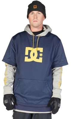 DC Dryden Technical Hoodie Sweatshirt, Men's Size Medium, Wild Dove / Navy Blue - Image 1 of 3