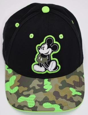 Disney MICKEY MOUSE Verde Neón Camuflado Gorra de Béisbol Gorra Bordada Ajustable Niños Foto 1 de 4