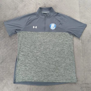 Columbus Crew Shirt Adidas Pullover Mock Neck Short Sleeve Gray Men Large - Picture 1 of 11