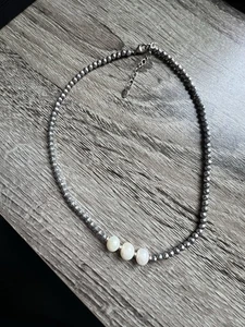 lucas lameth luc 925 Halskette Sterling Silber Und Perle - Bild 1 von 13