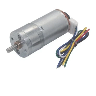 25GA370 DC 6V 12V 24V Getriebemotor Mit Encoder 16-1360RPM Metall Getriebe Motor - Bild 1 von 4