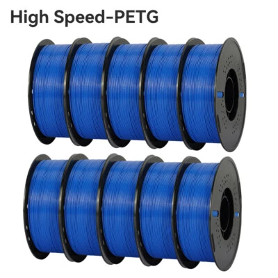 10KG PLA PETG Matte High Speed 1.75 mm Bundles Red Blue Gray 3D Printer Filament - Image 1 of 4
