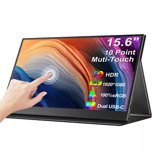 UPERFECT 15.6" Touchscreen Monitor 1920x1080 FHD Portable Monitor USB-C Monitor - Picture 1 of 7