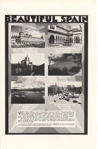 Anuncio Impreso Vintage Años 30 Viaje 31 Visita Hermosa España Castillo de Segovia - Imagen 1 de 2