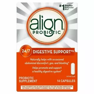 Align Probiotic Supplement Digestive Support Gas Bloating Relief 14ct Pack of 6 - Picture 1 of 5