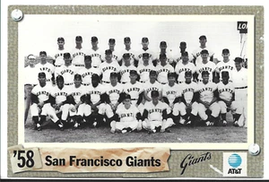 Postal con foto del equipo de béisbol de los Gigantes de San Francisco 1958~MAYS, CEPEDA Y MÁS - Imagen 1 de 2