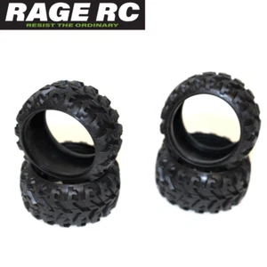 Rage RC RGRC2467 Mini Trek Tires (4) Monster Truck Truggy 1/24 Mini Parts - Picture 1 of 2