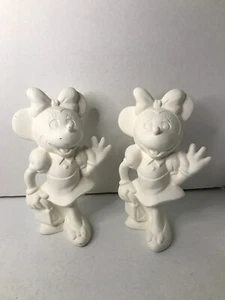 RARE Vintage Walt Disney Productions Ceramic Unpainted Mold Minnie Mouse Figure - Picture 1 of 9