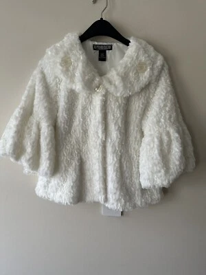 The Pyramid Faux Fur Crop Coat Size S Extra large Collar Fluffy Shaggy Mobwife - Image 1 of 4