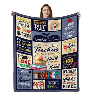 Teacher Appreciation Gifts Teachers Blanket for Women Math Music Graduation G... - Picture 1 of 7