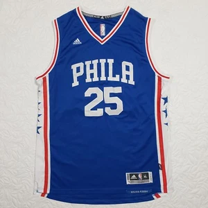 Ben Simmons Jersey Mens XL +2 Philadelphia 76ers #25 Blue Adidas Swingman NBA - Picture 1 of 16