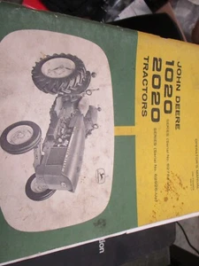 John Deere 1020 2020 Series Tractors Operator Manual s/n 62784 & 62926 - Picture 1 of 3
