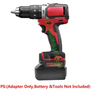 1x Adapter für Makita 18V Bediengerät Li-Ion Akku auf für Milwaukee M18 Bohrwerkzeuge - Bild 1 von 3