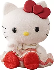 Kakinumatoko Hello Kitty Kimekomi Puppe Farbe rot Knicken Katze sitzen JAPAN NEU - Bild 1 von 12