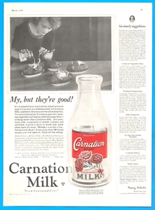 1924 CARNATION MILK bottle antique PRINT AD evaporated recipes book offer - Picture 1 of 1