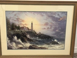 Thomas Kinkade Limited Edition Print #135/2850 Clearing Storms/SeaSide Memories - Picture 1 of 19