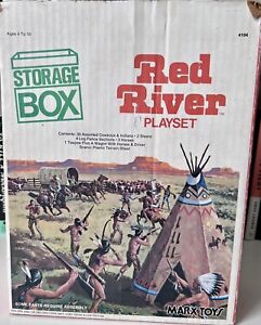 MARX RED RIVER STORAGE BOX SET- GOOD/VERY GOOD BOX - HARD TO FIND 1978 BOX- READ
