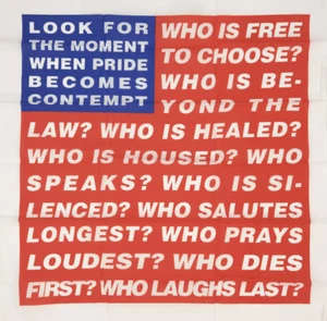 BARBARA KRUGER - UNTITLED FLAG 2020 Unknown Edition Limited by Time - EXC - Bild 1 von 1
